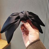 South Korea Dongdaemun net red new black bow hairpin top clip headdress hairpin female oversized back head hair accessories