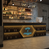 Bar Bar Cashier Shop Small restaurant Wrought iron corner counter Commercial table Milk tea shop Front desk