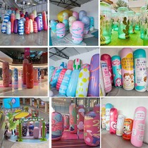 Inflatable cylindrical tumbler air mold Net red pvc closed air transparent column shopping mall beautiful Chen decorative egg customization