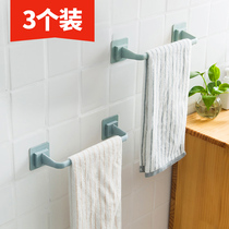 3 toilet towel rack-free suction cup toilet single rod hanging towel bar bath towel bathroom shelf