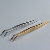 304 stainless steel metal tea tweezers gold silver household tea clip thick pure copper tea cup clip tea ceremony spare parts