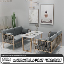 Milk tea shop table and chair water clear bar rest area hamburger Leisure bar dessert shop cafe card seat sofa table and chair combination
