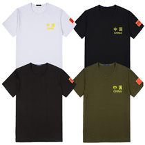 Cotton military fans T-shirt mens short sleeves summer quick-drying elastic round neck special forces outdoor half-sleeve tactics Chinese T-shirt men
