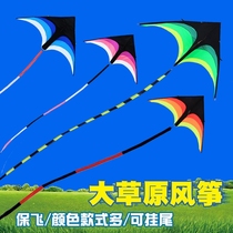 Childrens cartoon kite new multi-long tail breeze easy to fly large high-end adult kite paper special oversized umbrella cloth