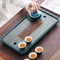 Ceramic water storage tea tray Drainage Wood Stone tea table Ujinshi modern simple small water storage dry bubble table tray