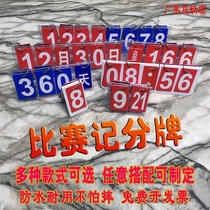 Scoreboard can turn basketball game scoreboard turn page billiards table tennis card scoreboard scorer mini