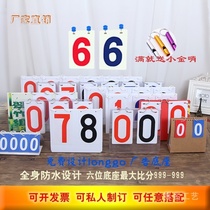 Scoreboard can turn basketball game scoreboard turn page billiards table tennis card scoreboard scorer mini