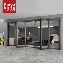 Paiya Paiya door and window silver front classic folding door aluminum alloy door interior door shop custom moving door