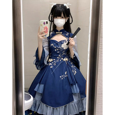 taobao agent Colored dress, small princess costume, Lolita style, slim fit