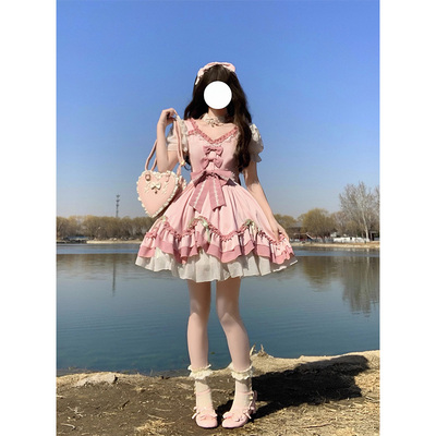 taobao agent Fuchsia cute dress for princess, Lolita style