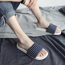 Men Cool Slippers Summer 2021 New Non-slip Outdoor Soft Bottom Line of Korean version Personality trendy slippers male outwear