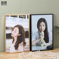 Simple three-dimensional aluminum alloy photo frame hanging wall jam photo frame table Enlarged printing printing picture frame mounting frame customization