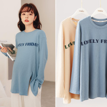 Pregnancy Woman Dress Spring Dress Blouse Spring Autumn section Long sleeves T-shirt loose in the middle of the undershirt Spring outwear for womens autumn and winter clothing
