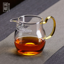 Boyao Gongdo Cup glass Crescent filter integrated male cup thickened heat-resistant Tea Sea tea separation device single tea set accessories