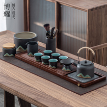 Household living room Kung Fu tea set Tea tray Integrated office reception Ceramic teapot Teacup set tea maker