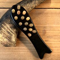 Bull Beauty Natural Pure Wide Tooth Horn Comb Head Scalp Meridians Massage Scraping Comb Antistatic Hair