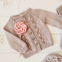 Arria Cardigan Children's Sweater Stick Needle Text Description Translation Weaving Diagram Non-finished Product Photograph Remarks Mailbox