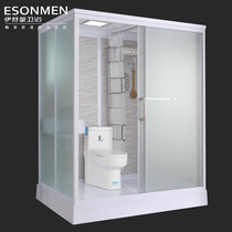 Shower room overall bathroom simple household sitting toilet integrated bathroom rural bath room squatting integrated decoration