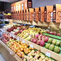 Display stand wooden shelf custom fruit rack fruit shop 100 orchard fruit shelf cashier island display cabinet