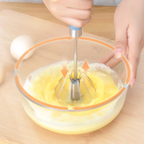 Semi-automatic egg beater stainless steel whisk hand whisk egg mixer egg whisk baking tool 1
