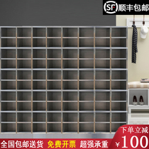 Stainless steel canteen cupboard 80-grid shoe cabinet factory staff lunch box cabinet multi-grid tableware tableware tableware cupboard cabinet water cup cabinet