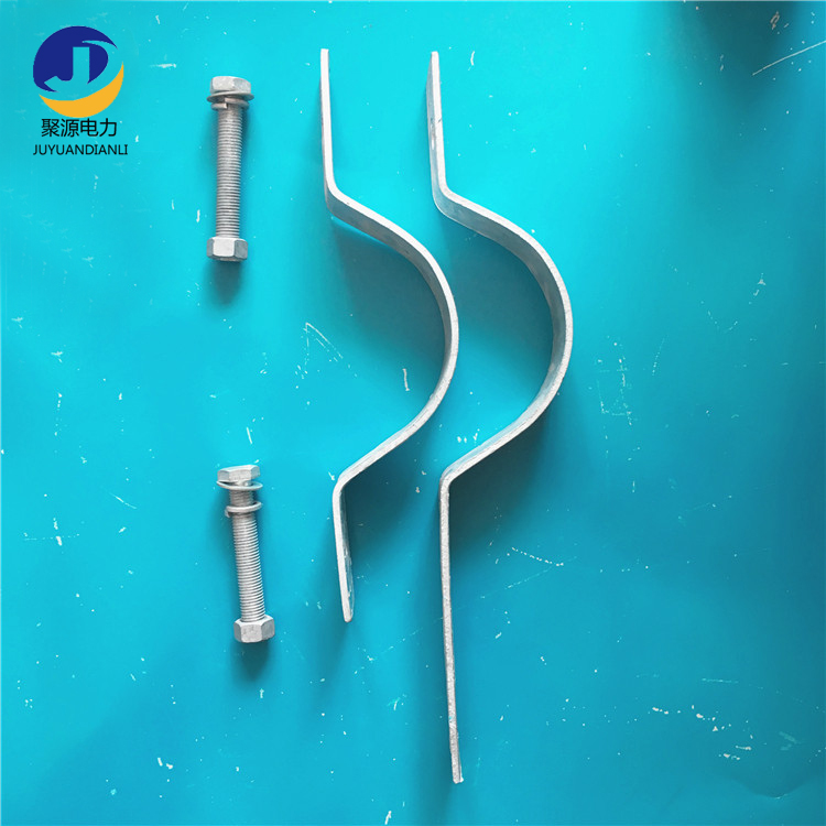 Rod fastening fixture Single circuit line hoop Hot galvanized Baogu tensile overhanging pole fixing metal
