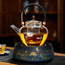 Cooking teapot glass handmade bubble teapot electric pottery stove tea maker tea set household large capacity kettle