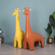 Creative giraffe Neck Deer Stools Large Decorative Swing designer furniture Animal cortex Changing Shoes benches Living Room Cartoon Chair
