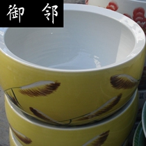 Jingdezhen hand-painted reed bird porcelain pen wash furnishings collection porcelain basin fashion porcelain basin