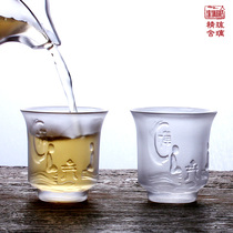 Xinyuantang glass cup Bell Cup Bell Cup smell Cup hand-made heat-resistant Kung Fu Cup home literary tea cup tea set