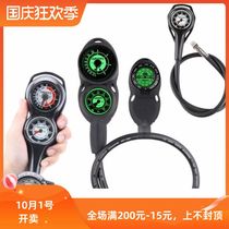 Diving triple meter AQUATEC Taiwan imported double meter Barometer Barometer depth meter pointing north needle direction table double-sided