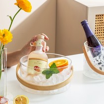  Fruit happy bucket Creative glass ice bucket bar KTV commercial dedicated champagne beer household net red high face value