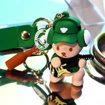 Tsingtao Beer Museum Teddy collection keychain pendant Men and women cute cartoon keychain bag pendant creative