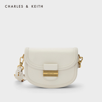  CHARLES&KEITH AUTUMN WOMENs bag CK2-80781496 WOMENs metal buckle messenger saddle bag