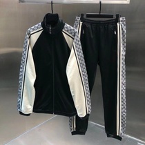 2022 Early Autumn New Side Classic Webbing Logos Jacket Lovers Casual Pants Sports Suit