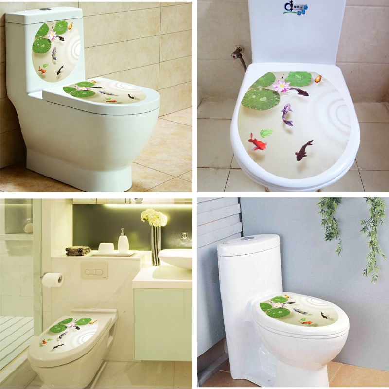 Toilet sticker bathroom toilet sticker waterproof toilet cover decorative tile sticker toilet sticker