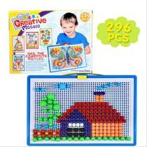 T Mushroom Nail Puzzle Mushroom Bum Board Toy 296 Grain Combined Puzzle Jigsaw Children Hand coeducational toys