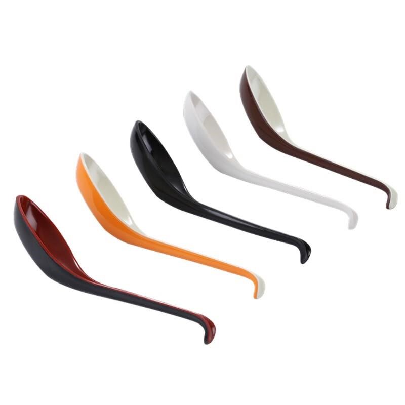Miamine spoon long handle commercial household spicy hot belt hook color hotel porcelain plastic spoon spoon