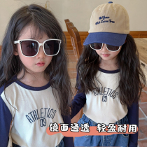 Net red children sunglasses little girl anti-UV sunscreen baby glasses boy dont hurt eye girl sunglasses