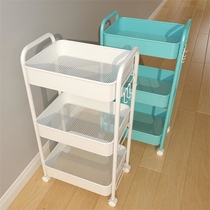 Small trolley rack floor kitchen multilayer containing storage rack snacks baby bedroom toilet mobile bathroom