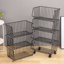 Kitchen shelf Floor-to-ceiling multi-layer vegetable rack Vegetable rack Fruit and vegetable storage rack Vegetable basket Snack storage basket