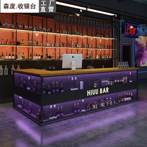 Vintage industrial style restaurant bar bar table corner with lights grill shop music restaurant cash register counter wrought iron