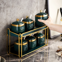 Kitchen seasoning cans seasoning cans seasoning combination set storage rack seasoning bottles seasoning boxes oil salt sauce vinegar full set