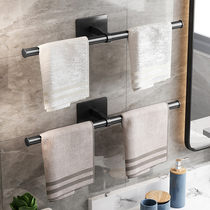 Towel rack non-perforated toilet bathroom balcony kitchen rag storage shelf drying foot towel cloth hanger