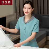 Cleaning work clothes Short-sleeved female summer clothes Hotel hotel property cleaner suit room attendant work clothes