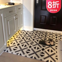 Nordic floor mat silk ring foot mat can be cut ins carpet door mat entrance door door home foot pad non-slip