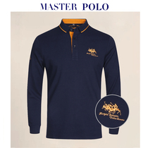 American Paul polo shirt men long sleeve middle-aged golf mens autumn new T-shirt cotton business top