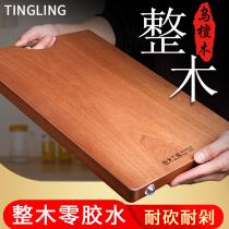 Ebony whole wood cutting board Household cutting board Old wood solid wood cutting board chopping board Kitchen kitchen knife board Rolling panel