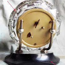 Antique grade former Soviet Union super large crystal glass frit shell mechanical table clock