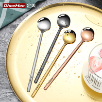 304 stainless steel coffee spoon mixing spoon coffee spoon yogurt dessert spoon small spoon European Frosted Little Spoon